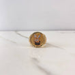 Anillo San Miguel Arcángel 12.8gr / T9 1/2 / Circones Blancos Tres Oros $
