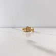 Anillo Corazon Lineas Cruzadas 4.1gr / T7 1/4 / Circones Blancos Oro Amarillo $