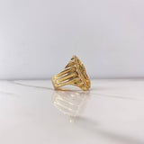 Anillo Virgen de Guadalupe 10.85gr / T10 1/4 / Circones Verdes Fuscias Blancos Oro Amarillo $