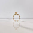 Anillo Solitario Corona 2.6gr / T6 1/2 / Circones Blancos Dos Oros Amarillo Blanco $