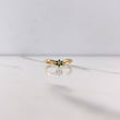 Anillo Flor 1.45gr / T5 / Circones Verdes Blancos Oro Amarillo $