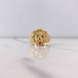 Anillo Cabeza Leon 7.05gr / T10 3/4 / Circones Verdes Fuscias Oro Amarillo $