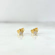 Topos Chispa 0.55gr / 1cm / 3mm Circon Blanco Broche Mariposa Oro Amarillo