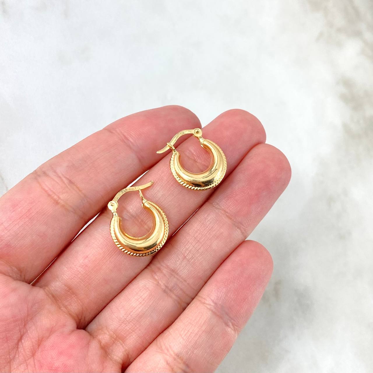 Candongas Meza 1.4gr / 1.6cm / Oro Amarillo