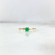 Anillo Solitario 0.95gr / T6 1/4 / Esmeraldas 18pts Oro Amarillo (Joya)