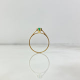 Anillo Solitario 0.95gr / T6 1/4 / Esmeraldas 18pts Oro Amarillo (Joya)