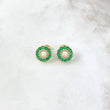 Topos Aro 3.7gr / 1.2cm / Esmeraldas 79 Puntos Diamantes Blancos 21 Puntos Oro Amarillo (Joya) *