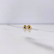 Topos Tres Aros 0.7gr / Circon Azul Oro Amarillo $
