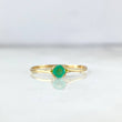Anillo Solitario 0.9gr / T6 1/2 / Esmeralda 20 Puntos Oro Amarillo (Joya)