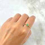 Anillo Solitario 0.9gr / T6 1/2 / Esmeralda 20 Puntos Oro Amarillo (Joya)