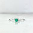 Anillo Solitario 0.75gr / T6 1/2 / Esmeralda 12 Puntos Oro Blanco (Joya)