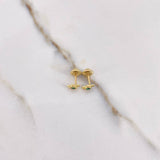 Topos Tortuga 0.75gr / Circon Verde Oro Amarillo &