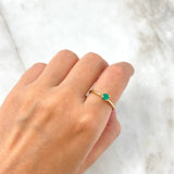 Anillo Solitario 1.95gr / T6 3/4 / Esmeralda 26pts Oro Amarillo (Joya)