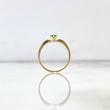 Anillo Solitario Base Halo 1.5gr / T8 1/4 / Esmeralda 22 Puntos Diamantes Blancos 12 Puntos Oro Amarillo (Joya)