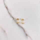 Topos Ojo Turco  0.55gr Circon Fucsia Oro Amarillo &