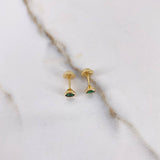 Topos Bisel 0.55gr / Circon Verde Oro Amarillo $