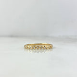 Anillo Circulos Churumbela 1.8gr / T6 1/2 / Circones Blancos Oro Amarillo
