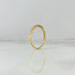 Anillo Circulos Churumbela 1.8gr / T6 1/2 / Circones Blancos Oro Amarillo