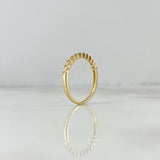 Anillo Circulos Churumbela 1.8gr / T6 1/2 / Circones Blancos Oro Amarillo