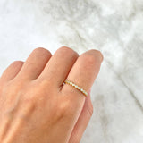 Anillo Circulos Churumbela 1.8gr / T6 1/2 / Circones Blancos Oro Amarillo