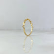 Anillo Laurel 1.35gr / T6 1/2 / Circones Blancos Oro Amarillo