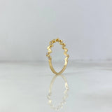 Anillo Laurel 1.35gr / T6 1/2 / Circones Blancos Oro Amarillo