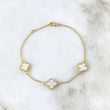 Pulso Epiga Trebol VCyA 4.9gr / 20cm / Nacar Blanco Oro Amarillo +4