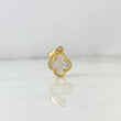 Dije Trébol VCyA 1.35gr / 1.8cm / Blanco Nacar Oro Amarillo +4 ©