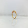 Anillo Tres Esferas 1.7gr / T4 3/4 / 5mm Bolas Diamantadas Tres Oros *