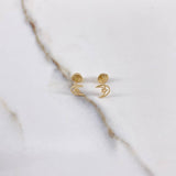 Topos Silueta Luna Estrella 0.6gr / Oro Amarillo $