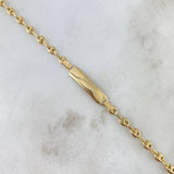Pulso Bebé GC 1.7gr / 13.5cm / 3mm Placa Rectangular Octagonal Oro Amarillo *