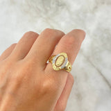 Anillo Virgen de Guadalupe 3.45gr / T6 3/4 / Circones Blancos Oro Amarillo ©