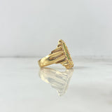 Anillo Virgen de Guadalupe 7.4gr / T7 3/4 / Circones Blancos Verdes Fucsias Oro Amarillo ©