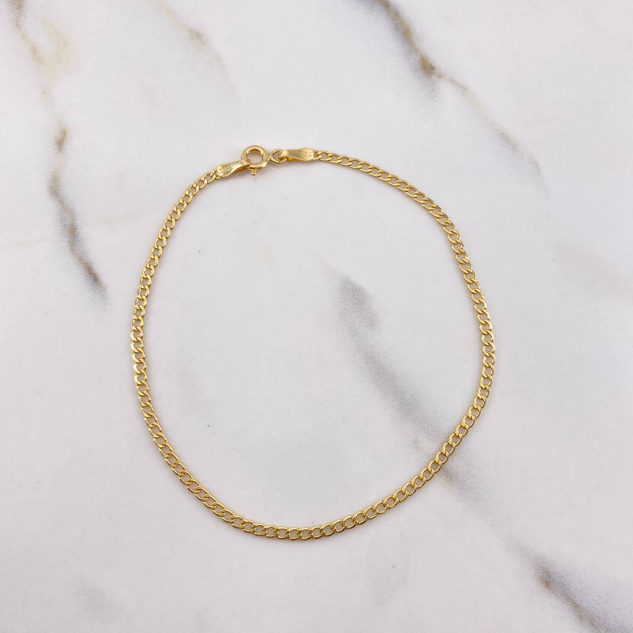 Pulso Cubano 1gr / 20cm / 1mm Oro Amarillo +1 $