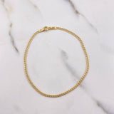 Pulso Cubano 1gr / 20cm / 1mm Oro Amarillo +1 $