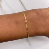 Pulso Cubano 1gr / 20cm / 1mm Oro Amarillo +1 $