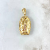 Dije Virgen de Guadalupe 14.4gr / 5.2cm / Circons Blancos Verdes Fucsias Oro Amarillo