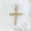 Dije Cruz Clavo 6.75gr / 5.8cm / Circones Blancos Oro Amarillo