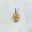 Dije Virgen de Guadalupe 2.9gr / 2.4cm / Circons Blancos Verdes Fucsias Oro Amarillo