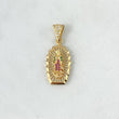 Dije Virgen de Guadalupe 3.1gr / 3.1cm / Circones Fucsias Verdes Blancos Oro Amarillo *