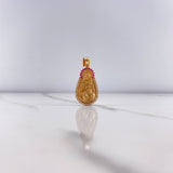 Dije Virgen del Carmen 5.2gr / 3cm / Circones Fucsias Blancos Oro Amarillo &