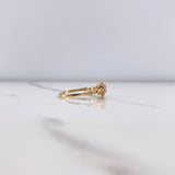 Anillo Solitario Halo 1.8gr / T7 / Circular Circon Rosado Blancos Oro Amarillo &
