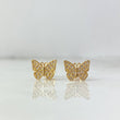 Topos Mariposa 1.4gr / 1cm / Circones Blancos Oro Amarillo *