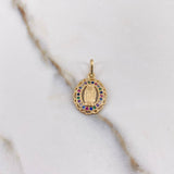 Dije Virgen de Guadalupe 1.3gr / 2cm / Circones Colores Oro Amarillo &