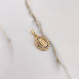 Dije Virgen de Guadalupe 1.3gr / 2cm / Circones Colores Oro Amarillo &