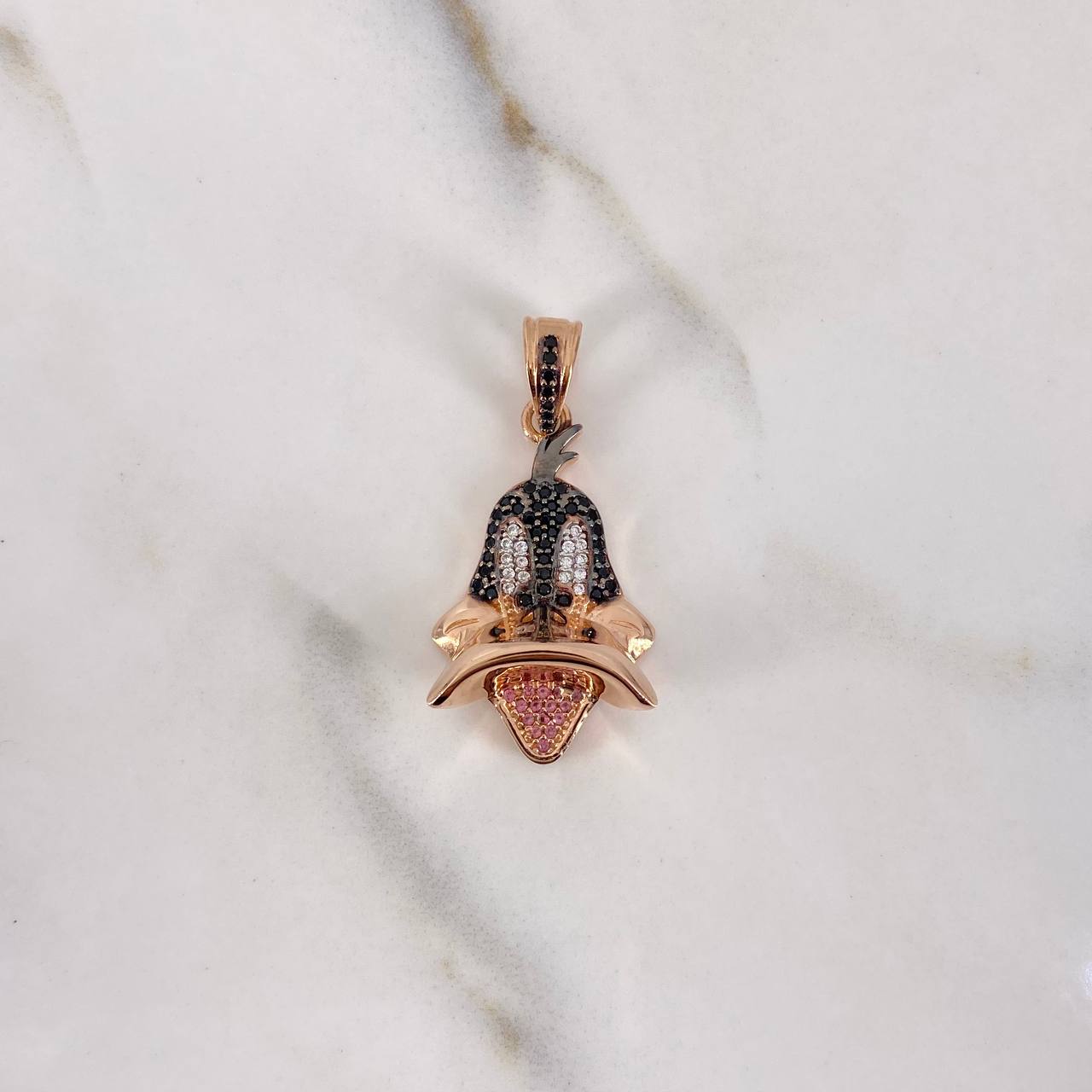 Dije Pato 6.5gr / 3.7cm / Circones Blancos Negros Rosados Dos Oros Blanco Rosa (Oferta)$