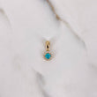 Dije Halo Piedra 0.9gr / 1.4cm / Circones Celeste Blancos Oro Amarillo $