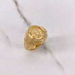 Anillo Virgen de Guadalupe Cinturon 11.25gr / T11 1/2 / Arabescos Circones Blancos Oro Amarillo $