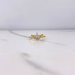 Anillo Tiara 1.7gr / T7 1/4 / Circones Blancos Oro Amarillo $