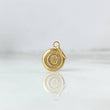 Dije Letra C Redondo 0.4gr / 1.6cm / Troquelado Oro Amarillo